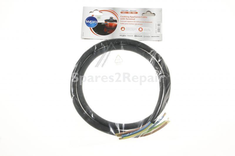 Cooker Connection Cable - C00510415 484010678187 H07 Rnf 3g6 + Clips 1 45m