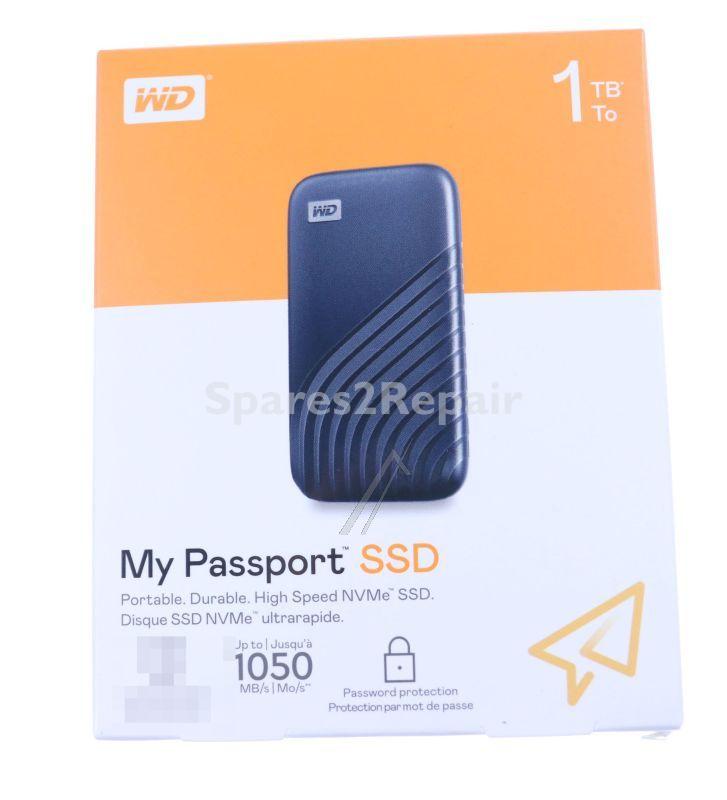 Western Digital External Ssd Hard Drive - Wdbagf0010bbl-wesn Wd My Passport Ssd 1tb Midnight Blue Cross Compatible Usb 3 2 Gen-2 And Usb-c 1050mb-s Read 1000mb-s Write Pc & Mac