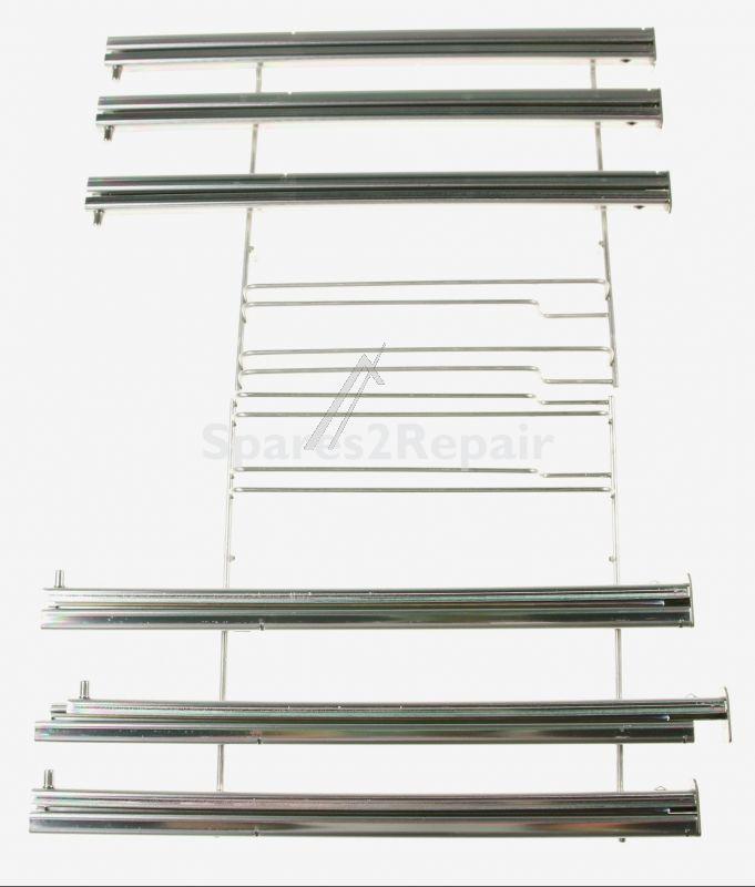 Telescopic Slideout Oven Grills - Hz638370 00577329 Full Extension Rails 3-fold - 3 Level Telescopic Shelf Rails [Bosch Siemens]