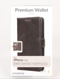 Mobilize Leather Bag Gsm - 80710 Mobilize Premium Gelly Wallet Book Case Apple Iphone 16e Black