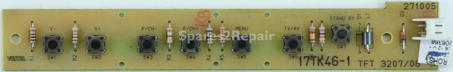 Hitachi 32LD6600B - Buttons - 17TK46-1 - TFT 3207/08