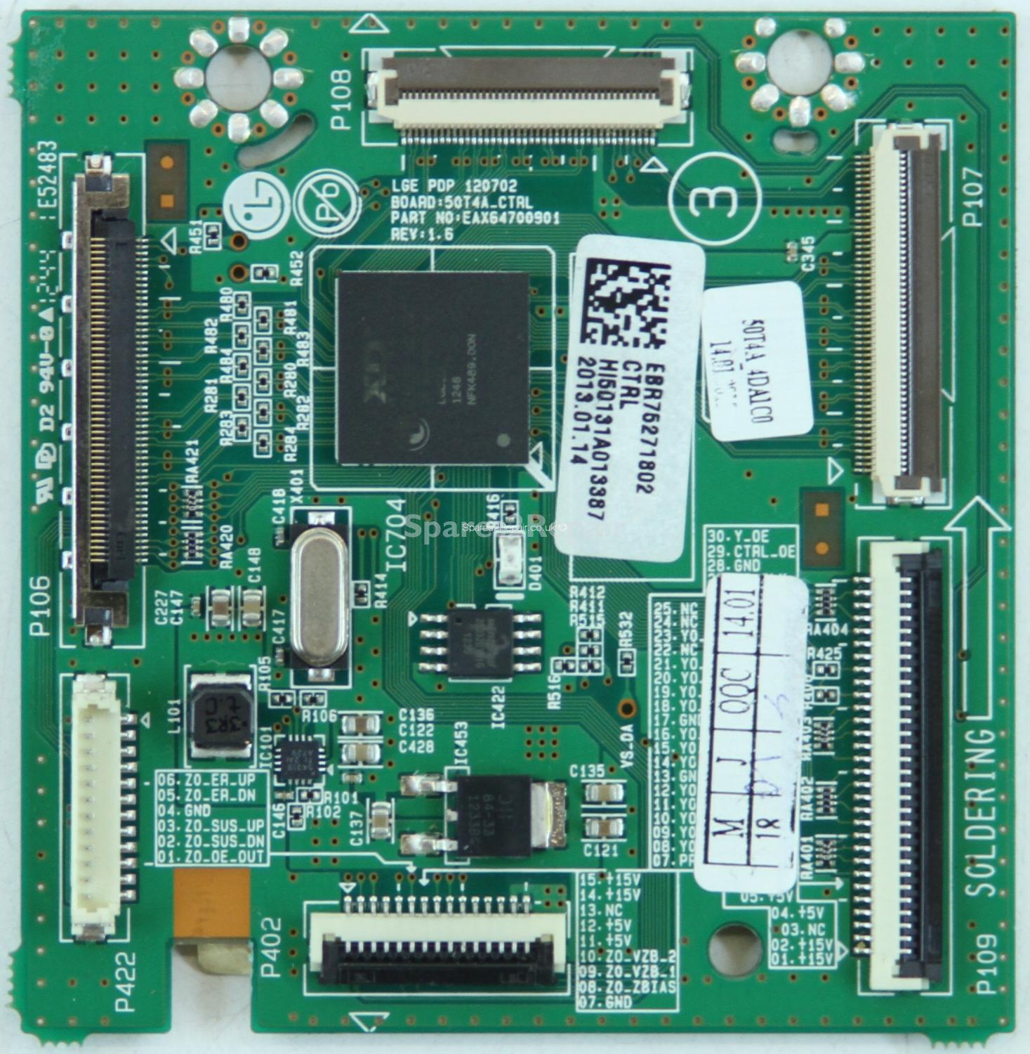 LG 50PM470T - Logic CTRL - EBR75271802 - REV 1.6 - EAX64700901 - 50T4A_CTRL - PDP 120702