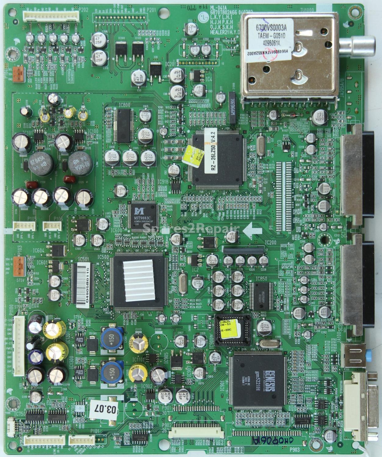 LG RZ-26LZ50 - Main AV - 6870T802A66 - 040702 - ML-041A