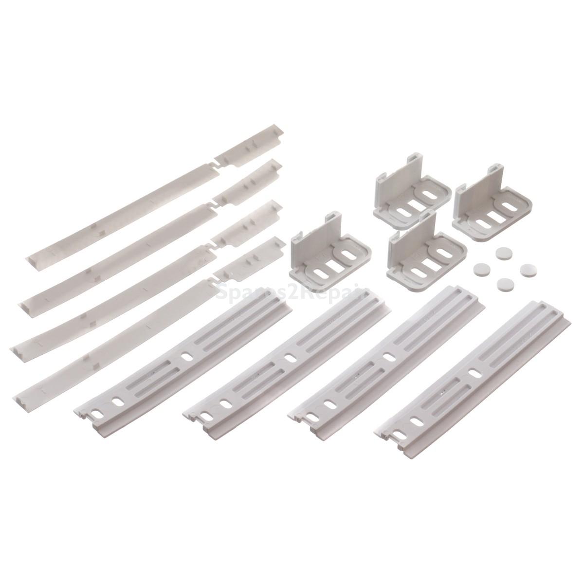 Universal Integrated Fridge Freezer Decor Door Mounting & Installation Plastic Sliding Bracket Fixing Kit (Pack of 4)