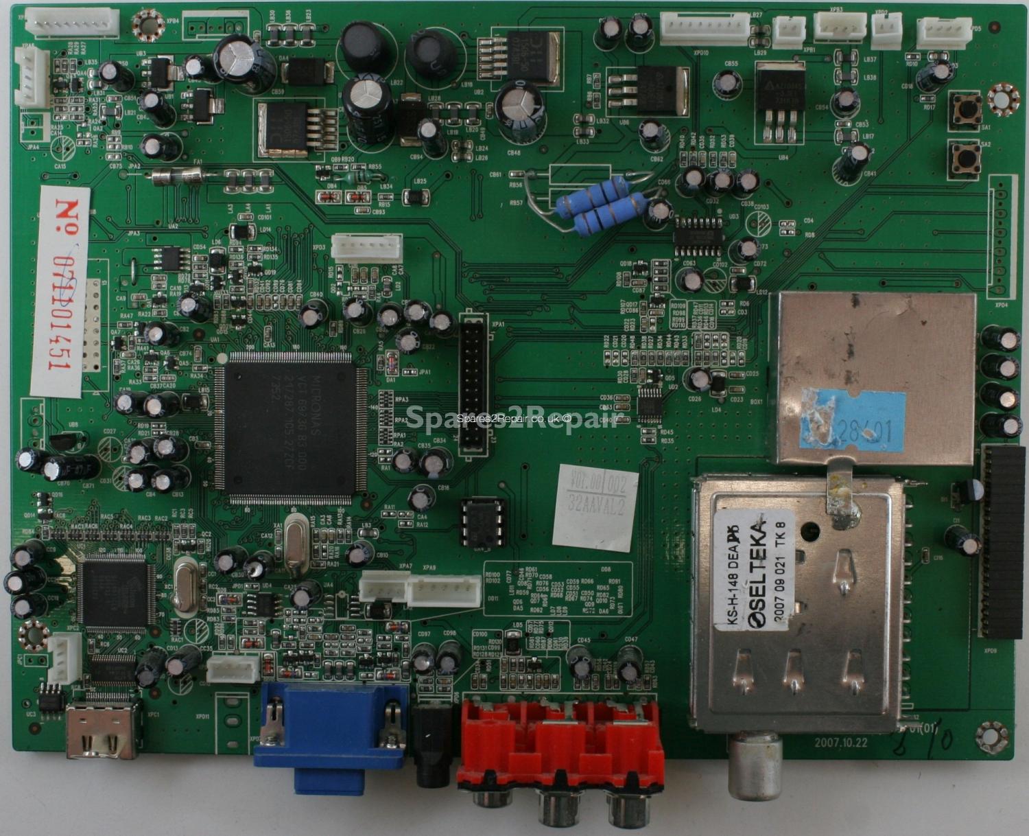 Onn LCD32ANGEL - AV Board - Foresee VCTp L3V01(01)