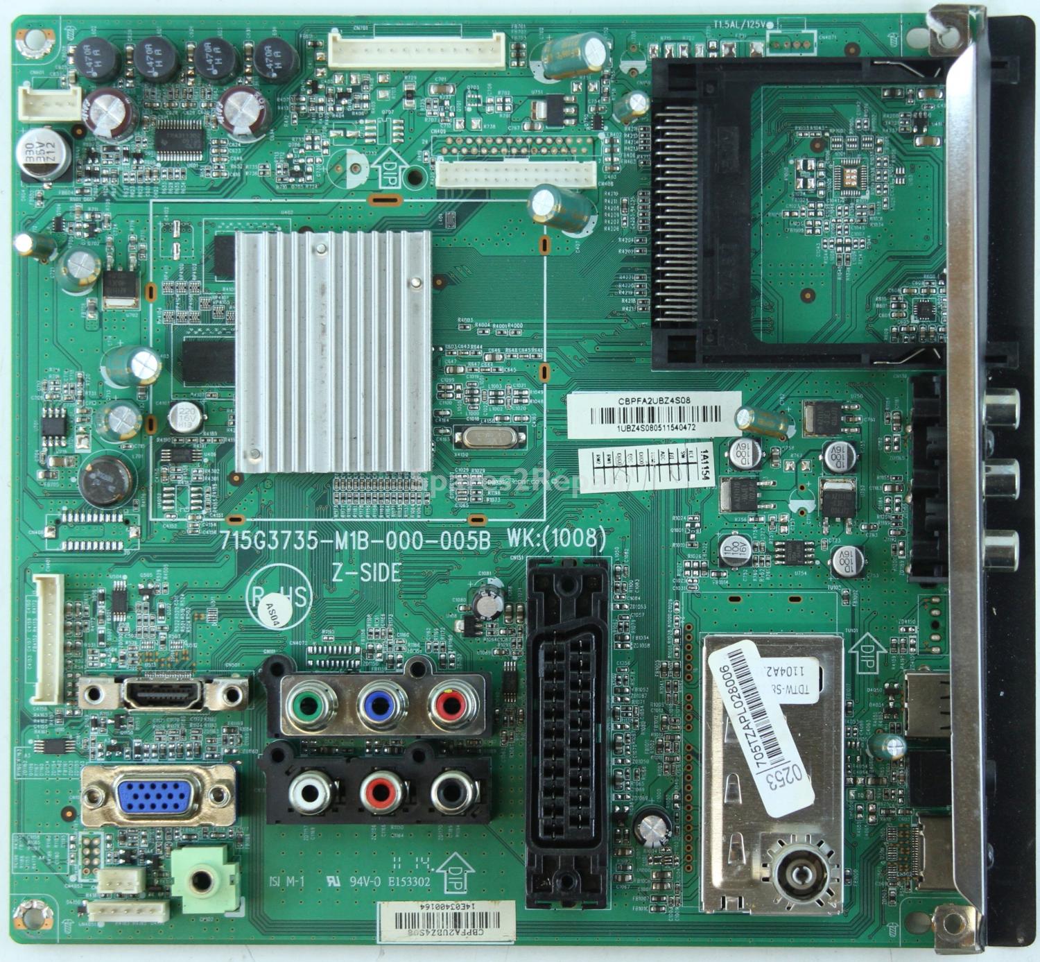 Philips 26PFL3405H/05 - Main AV - 715G3735-M1B-000-005B - WK:(1008) - CBPFA2UBZ4S08 - 705TZAPL028006