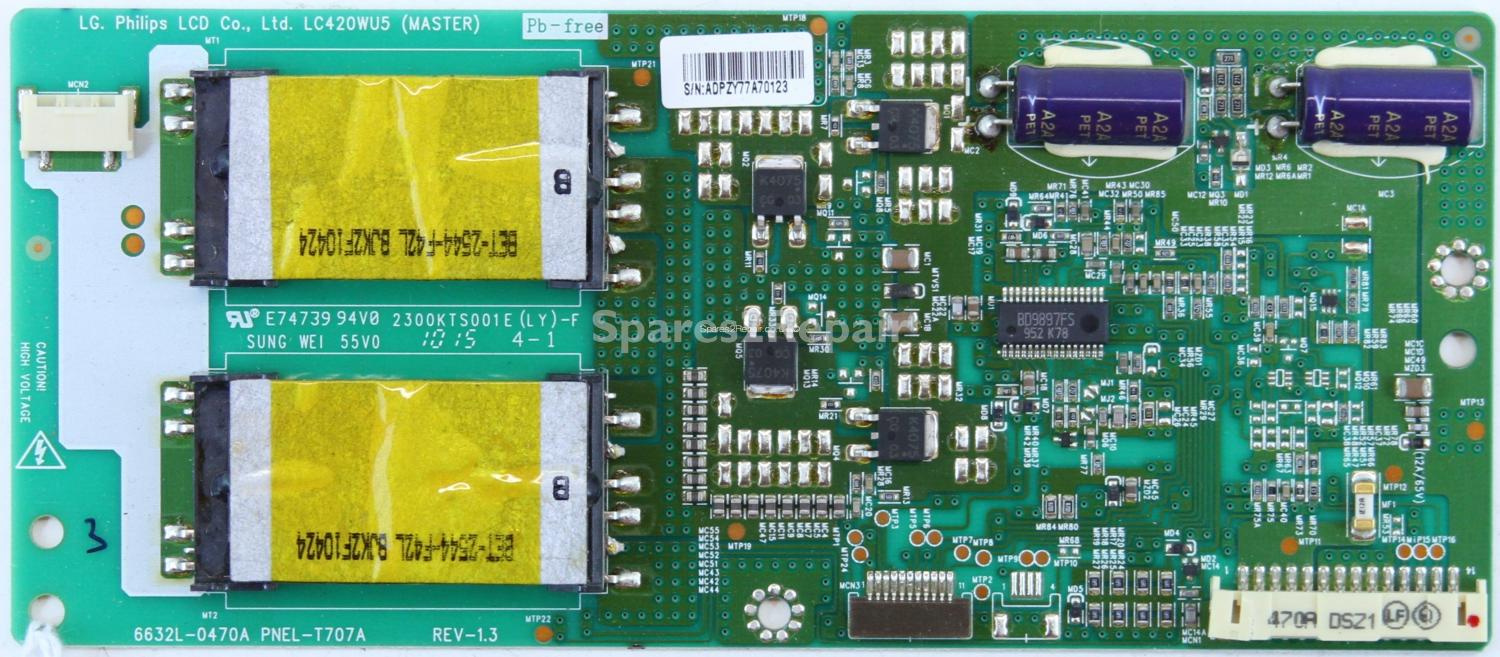Philips 42PFL7662D/05 - Inverter - 6632L-0470A - PNEL-T707A - REV 1.3 - LC420WU5 (MASTER)