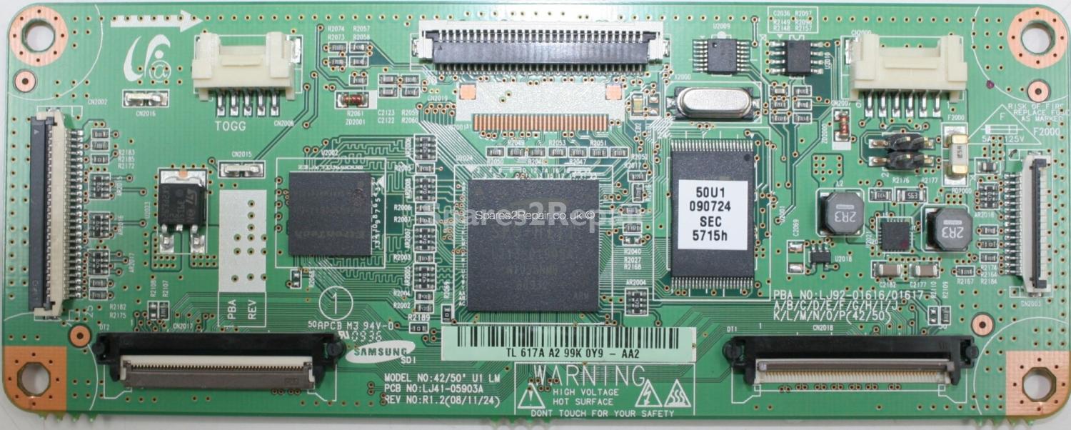 Samsung PS-50B430P2W - LVDS - LJ92-01616 - LJ41-05903A R1.2 - 42-50 U1 LM