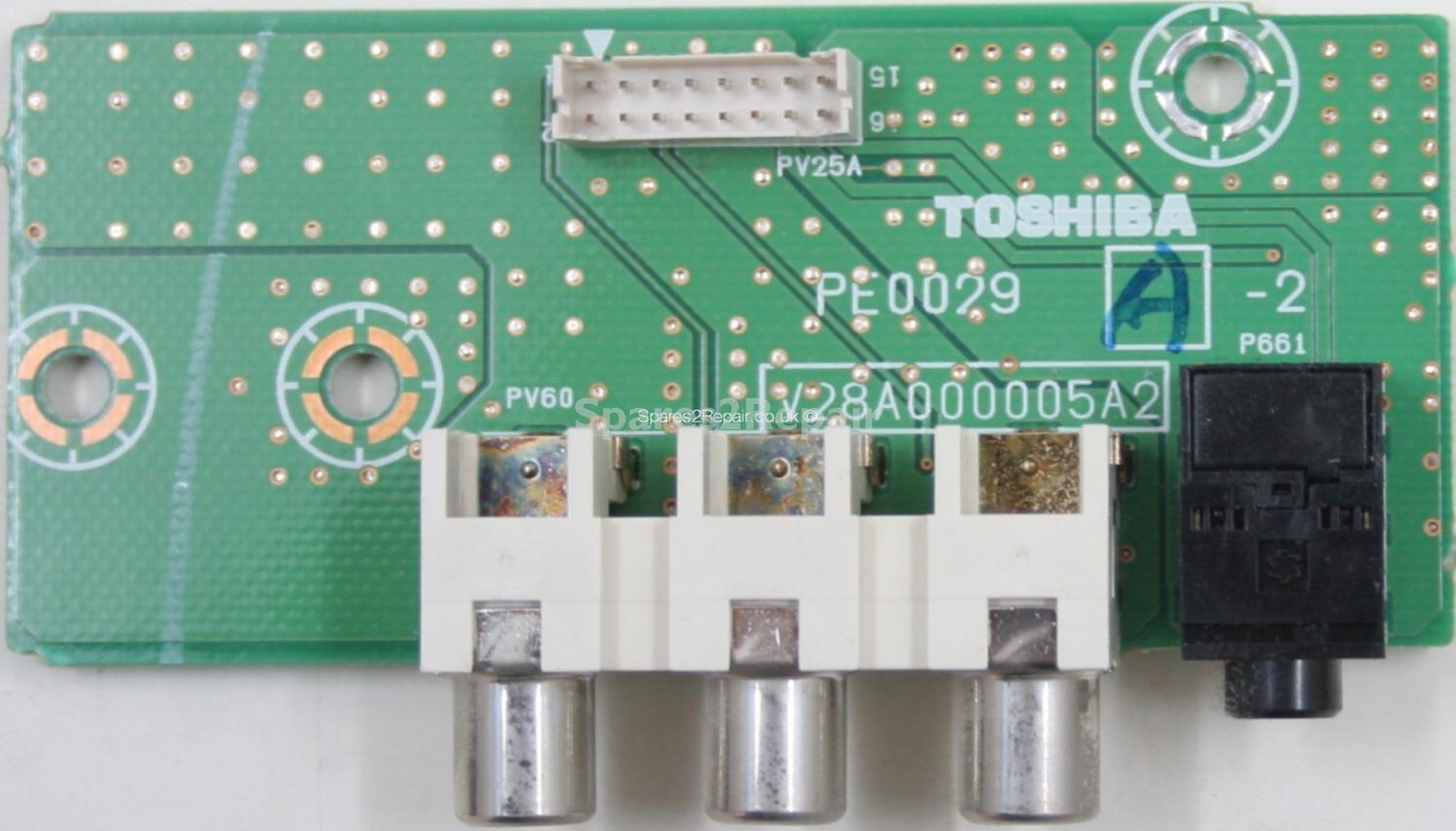 Toshiba 42WLT66 - Side AV - PE0029 A-2 - V28A000005A2