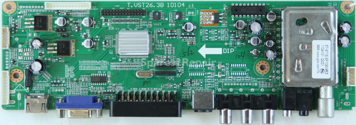 Unknown 26 Inch - Main AV - LC260WX2-SLB3 - T.VST26.3B - 10104